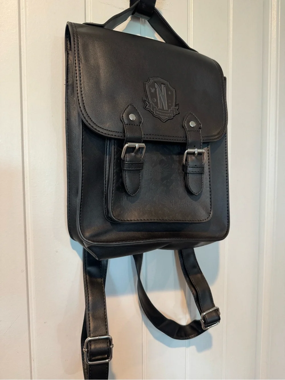 Wednesday Addams Nevermore Black Backpack Purse